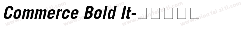 Commerce Bold It字体转换